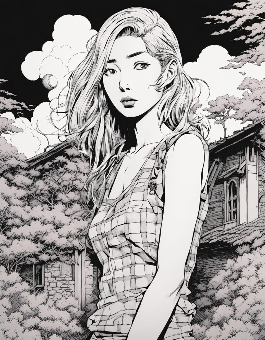 Grotesque Church Scene in Junji Ito Style