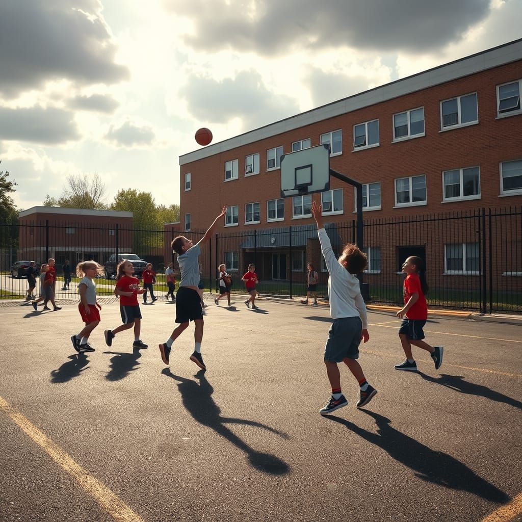 Middle School Recess as Urban Art