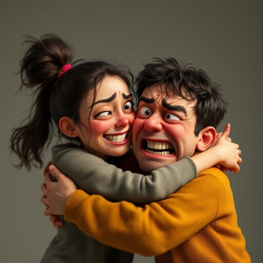 Siblings in Excruciating Hug