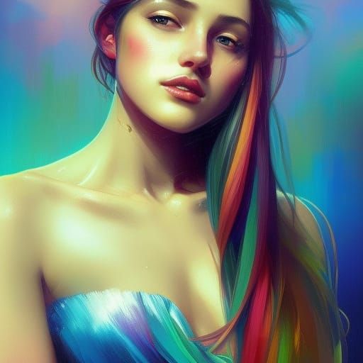 Rainbow hair