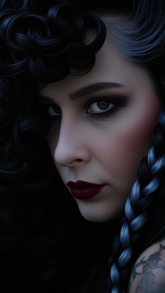 Ethereal Woman in Gothic Splendor