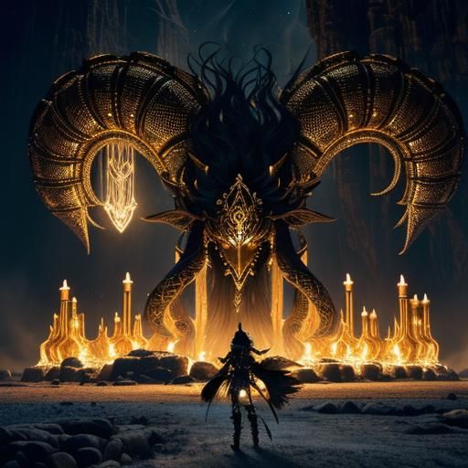 Runic Knight with Hammer of Light