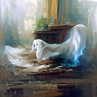 Ethereal Ghost in Oil Painting Style