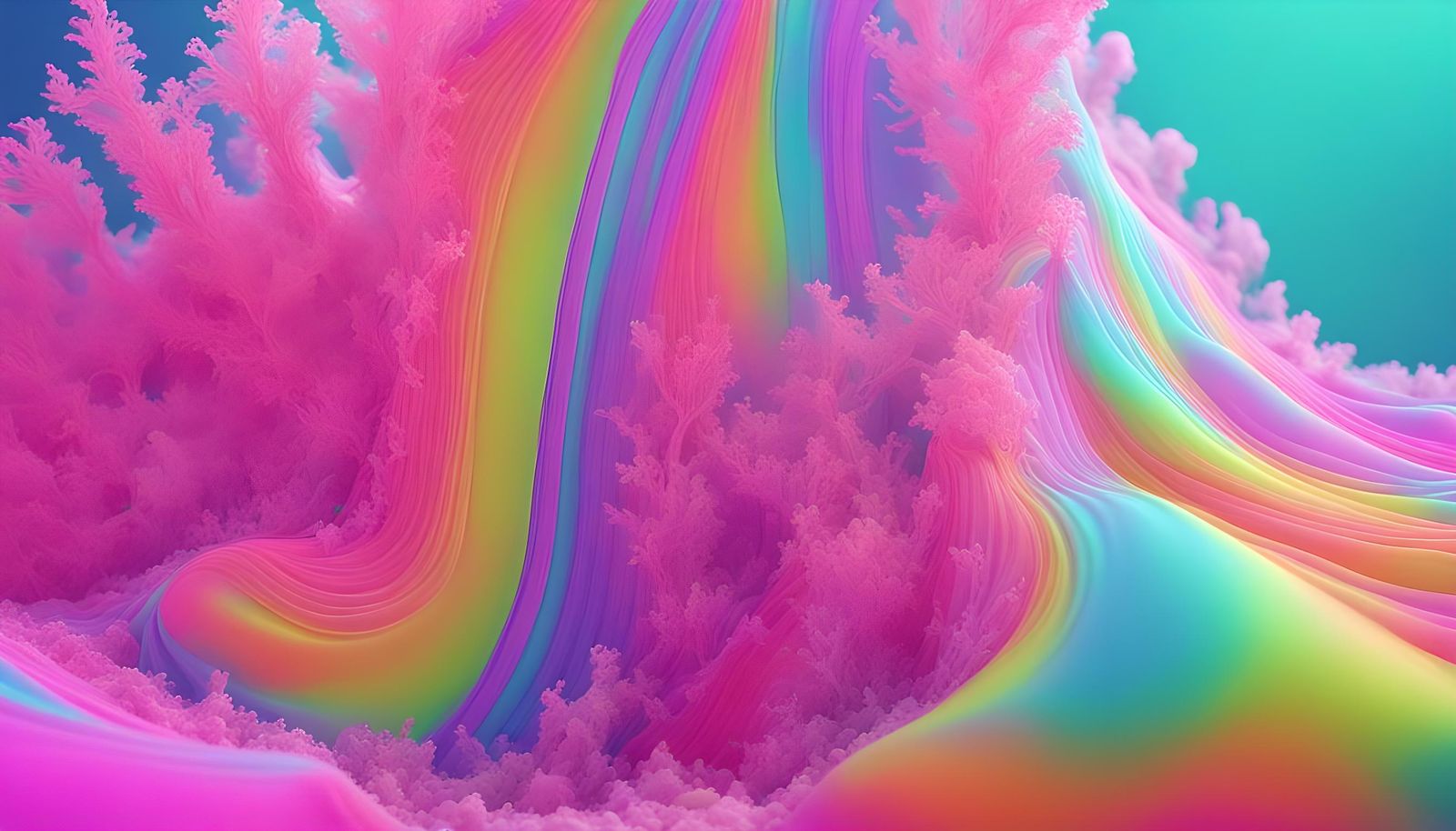 Opalite Mandelbulb in Baroque Nouveau Style