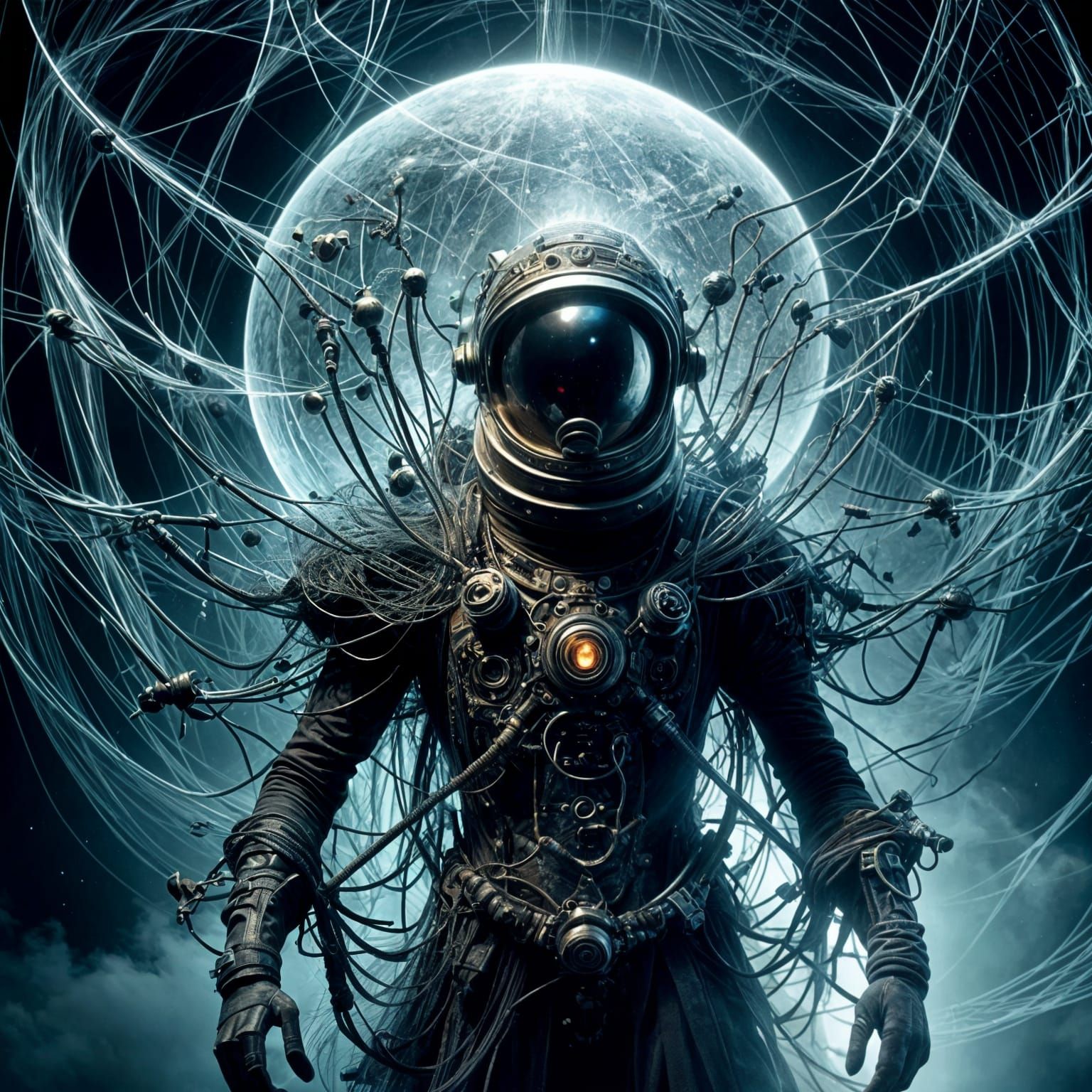 Futuristic Astronaut in Space Age Design