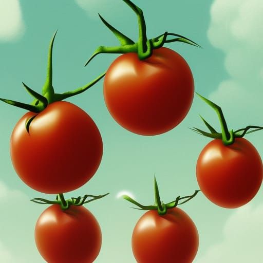 Anime-Style Tomato: Japanese Manga Art