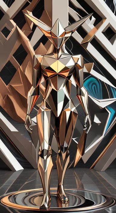 Abstract 3D Rendering of Human Evolution