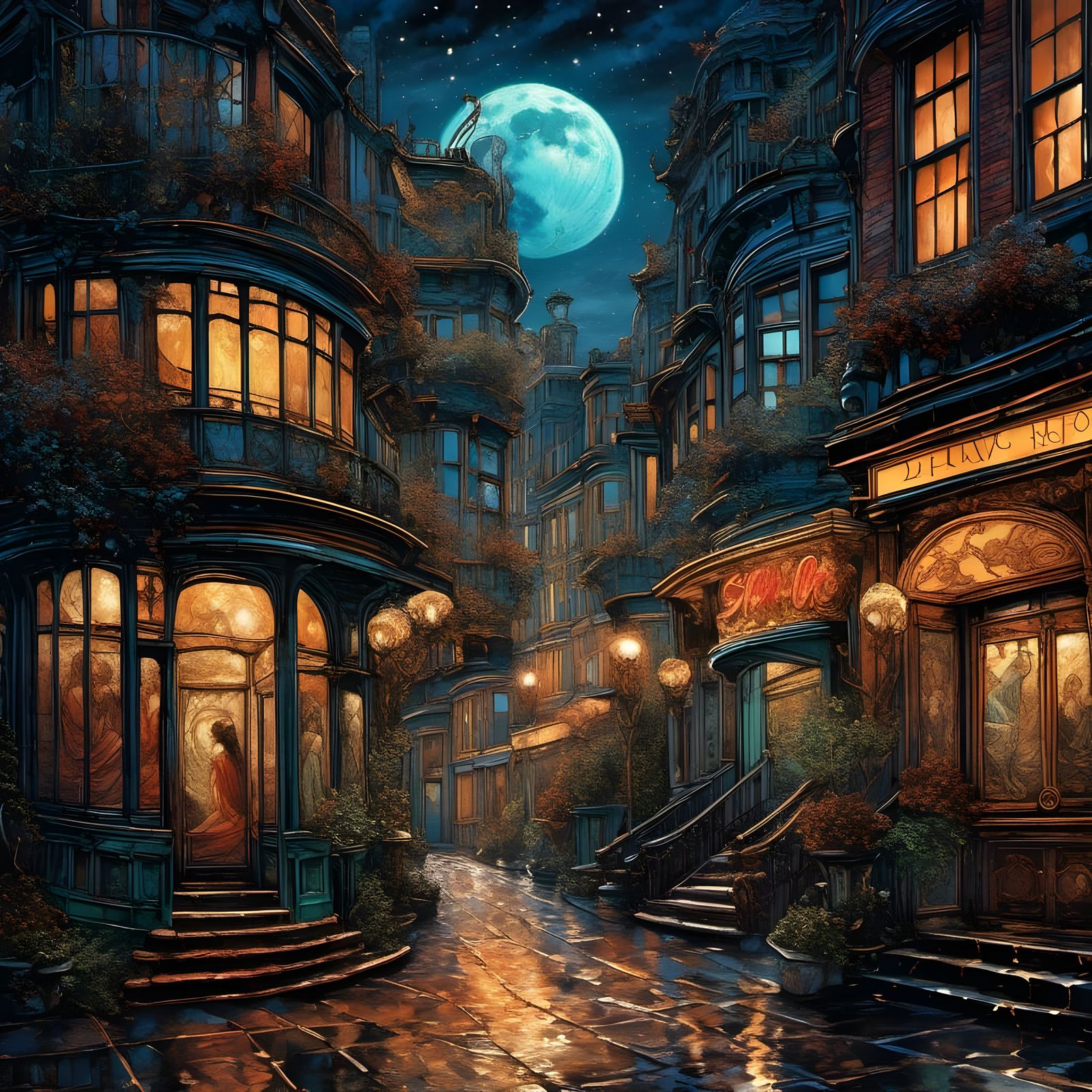 Magic Alley - by Moonlight