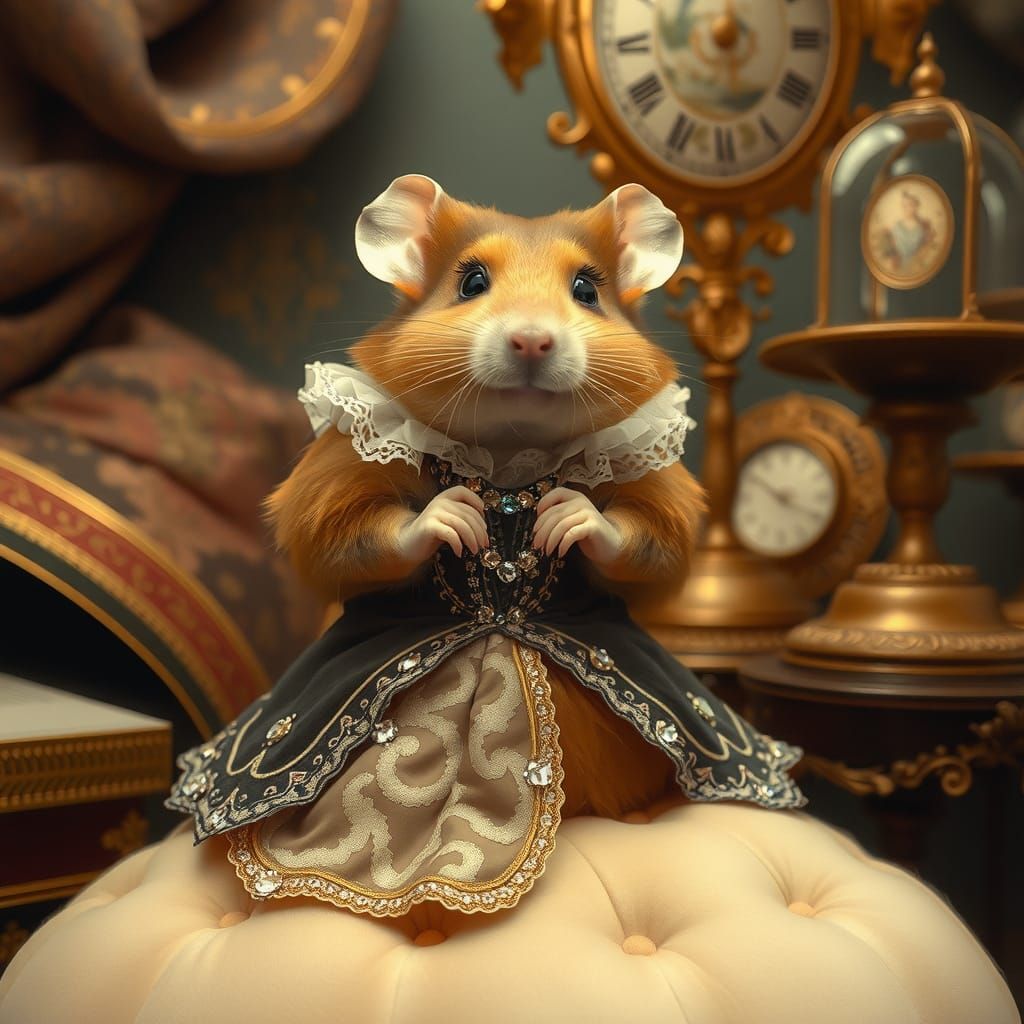 Hamster's Evening: A Rackham, Sargent, and Craft Fusion