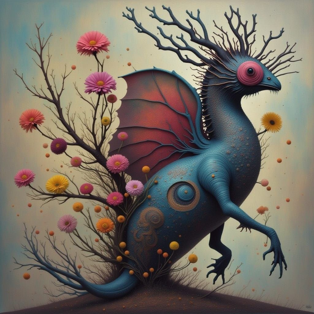 Pastel Creatures in a Dreamlike Setting