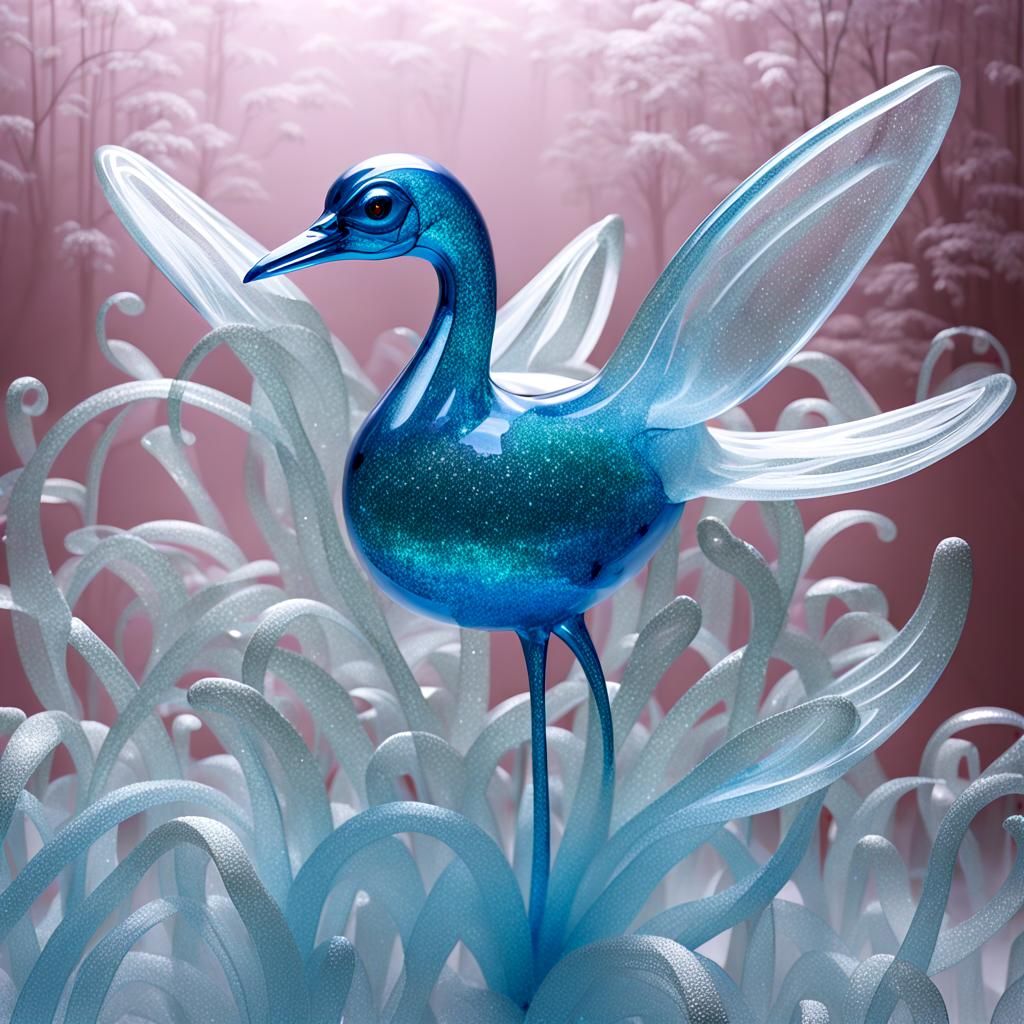 Translucent Polycarbonate, glittery fantasy sculpture