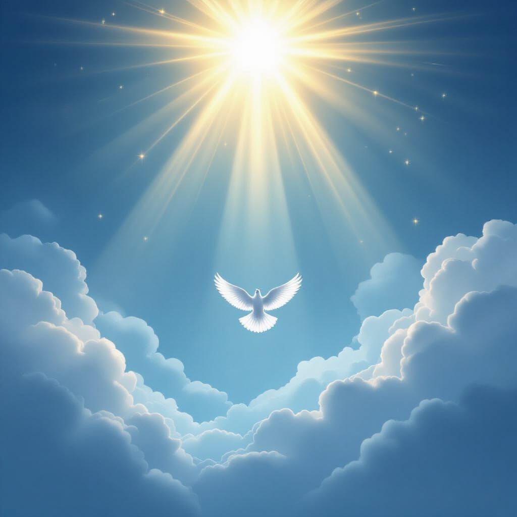 Heavenly Church Background Design with Golden Light