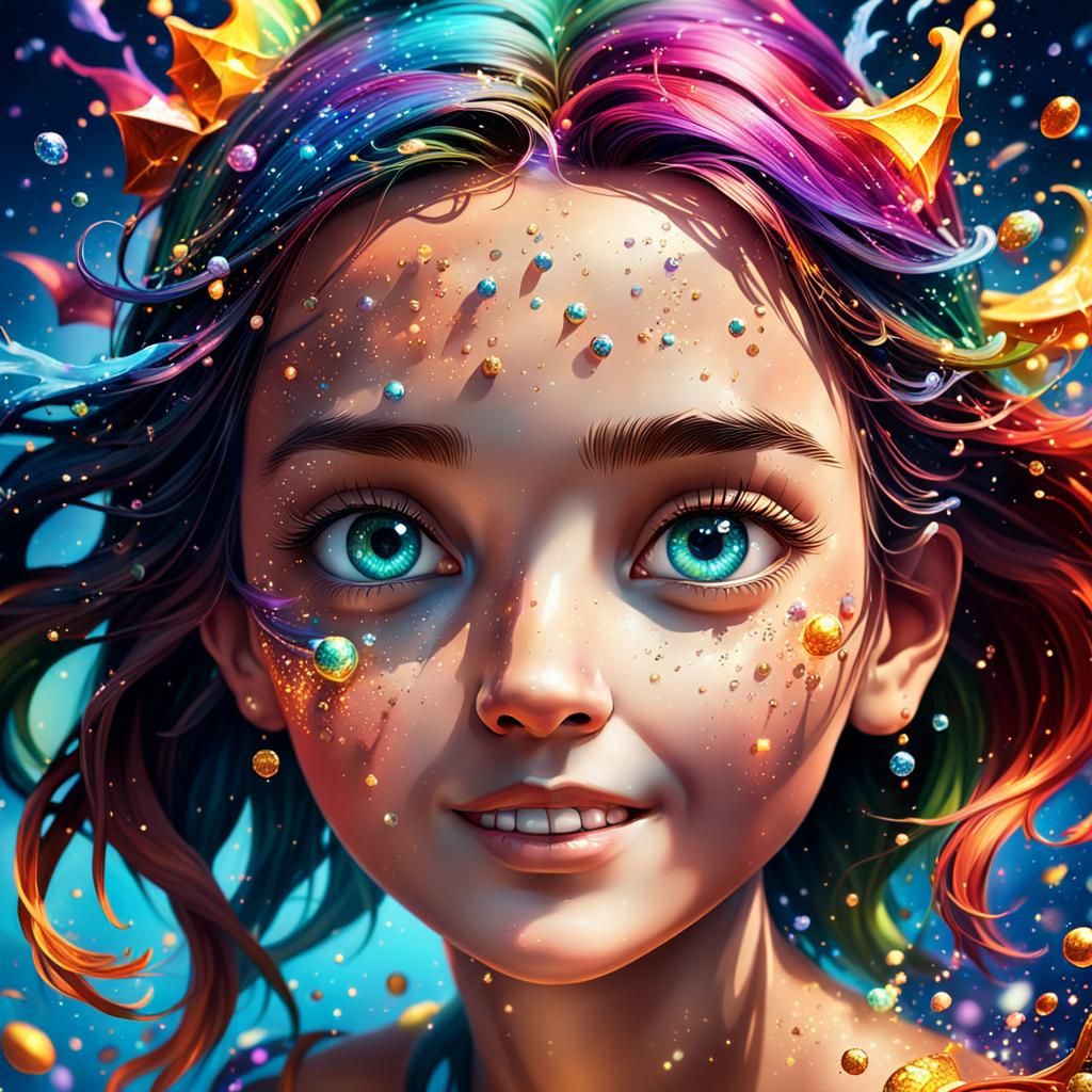 Sparkling Magical Wonders in Hyperrealistic Splash Art