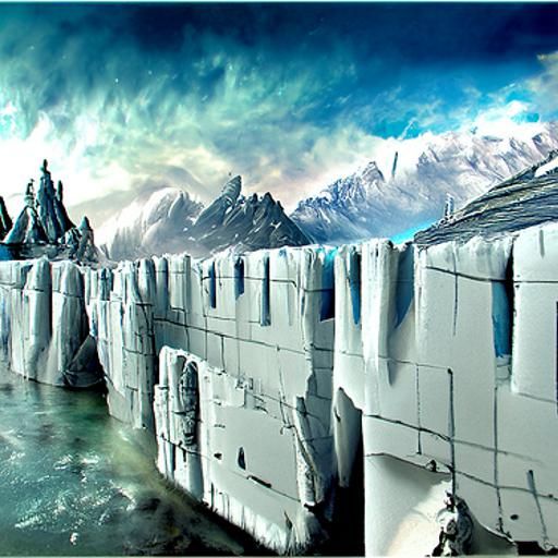 Detailed Matte Painting Beyond the Ice Wall