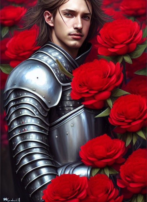 Rose Knight: Medieval Armor in Detailed Matte Painting