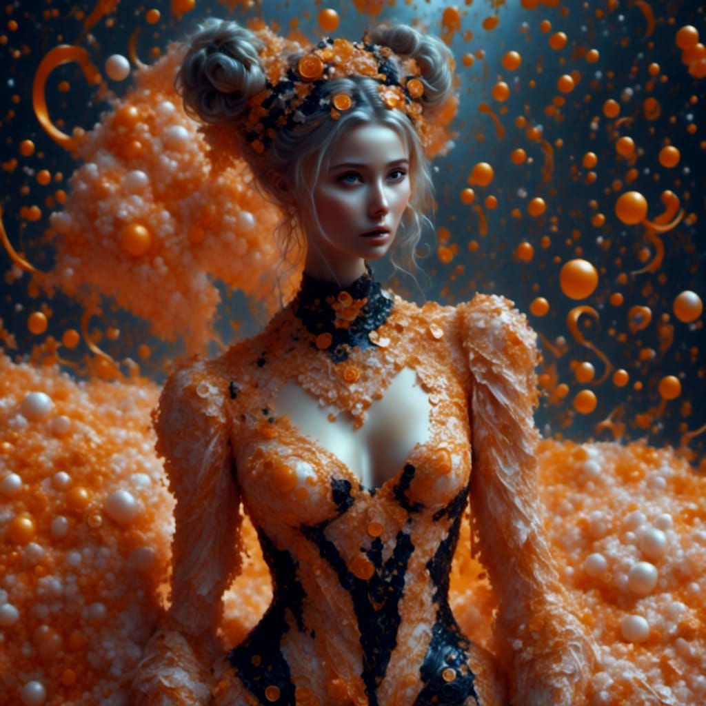 Motherly Woman in Latex Teddy: Hyperrealistic Portrait