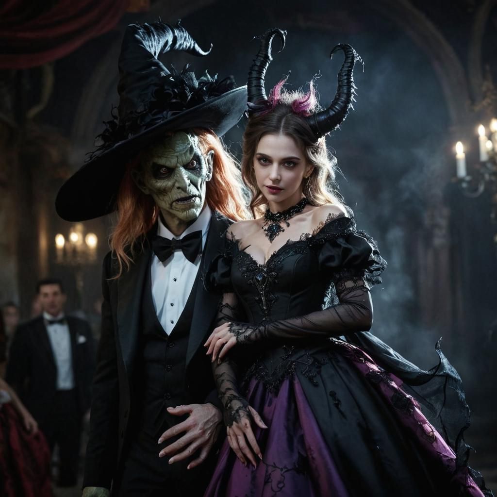 Witch and Demon at a Monster Ball