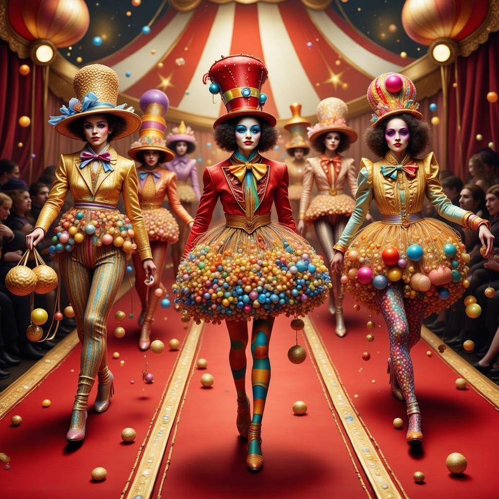 Circus Runway Show with Peanut Costumes