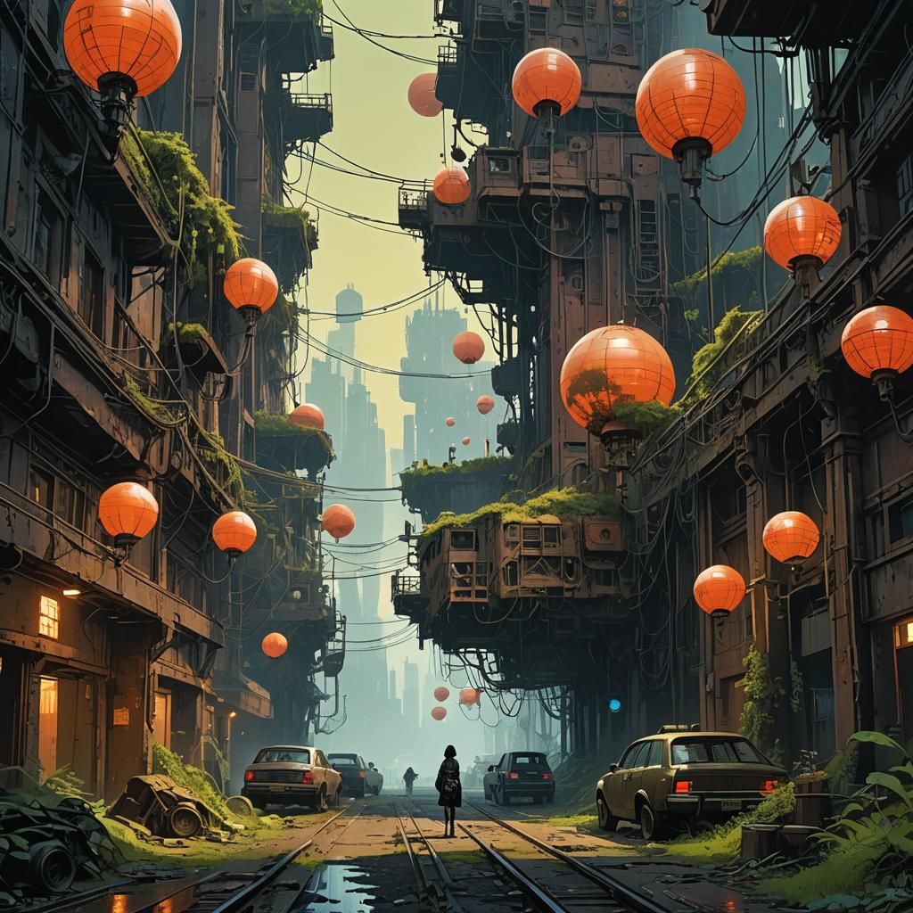 Ethereal Heroines in Decayed Industrial Landscape