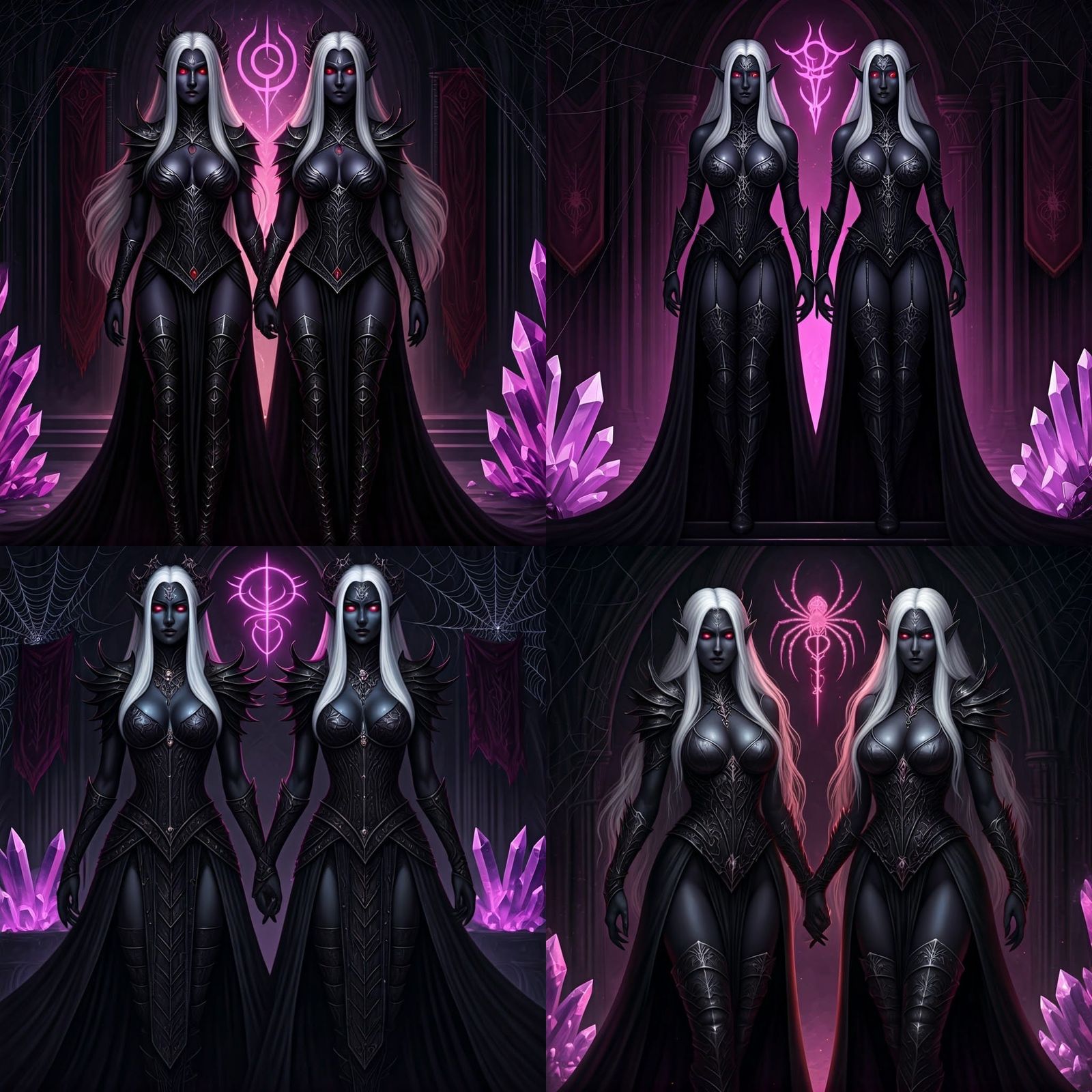 Drow Priestesses of Lolth in Dark Ritual
