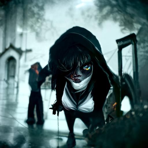 Sinister Horror Character in Detailed Matte Painting