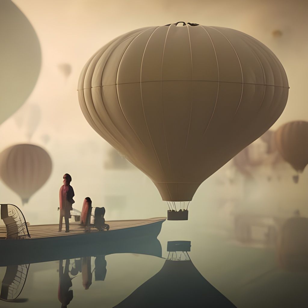 Steampunk Bonzai Balloon Docks on Alien Planet