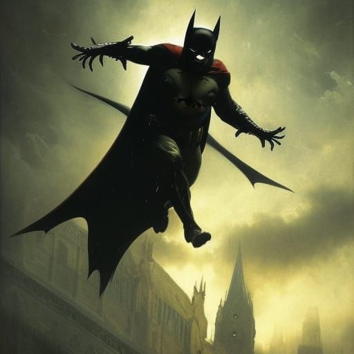 Batman Destroys Gotham in Baroque Horror Style