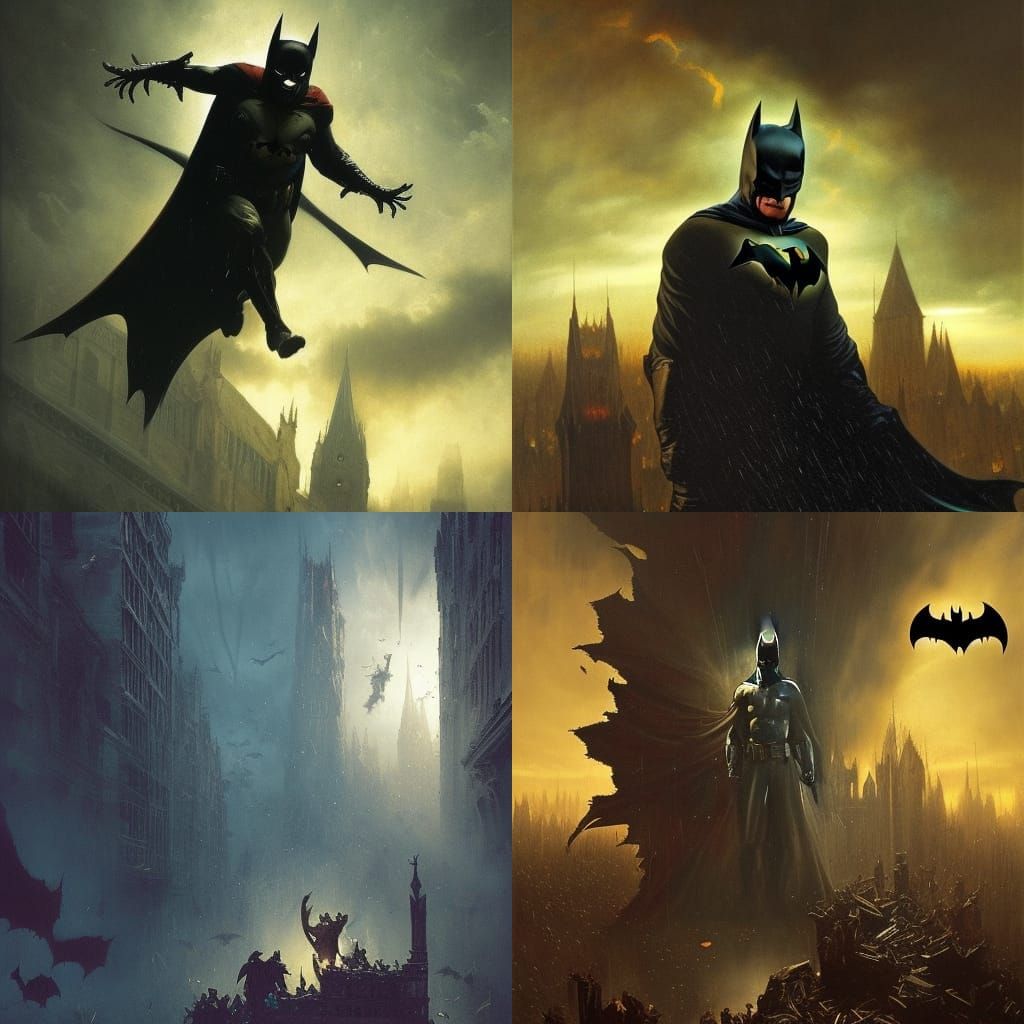 Batman Destroys Gotham: A Baroque Horror Painting