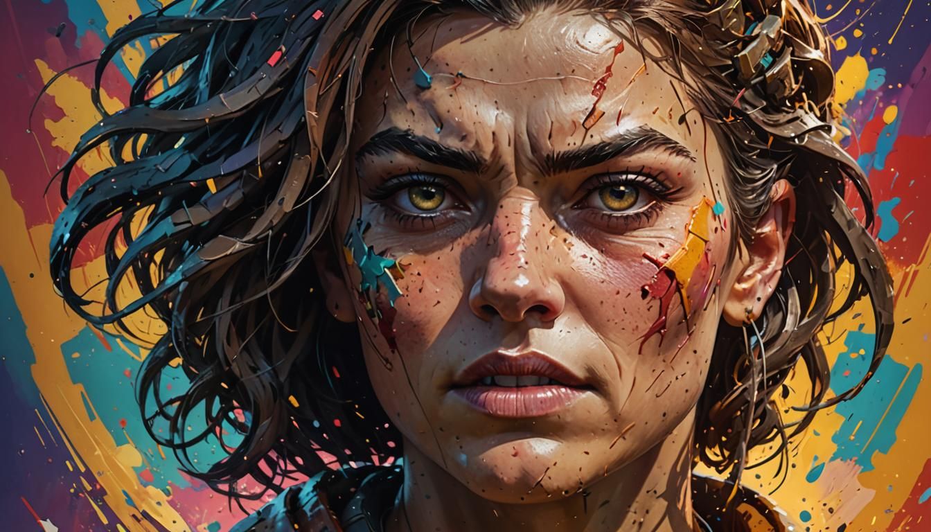 Detailed Image of a Strong Woman from the Past