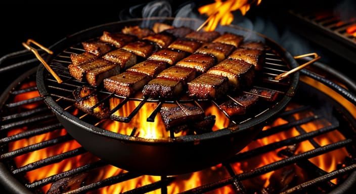 Mouthwatering BBQ Art in Oil Painting Style