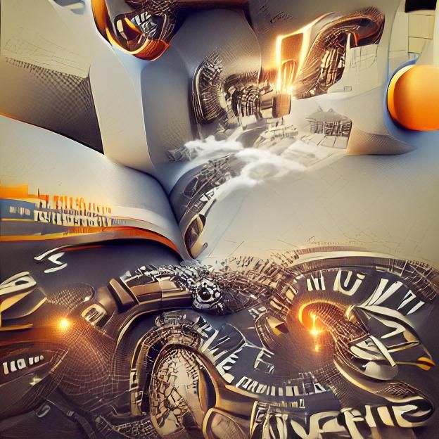 Time Machine Infographic Rendered in Unreal Engine