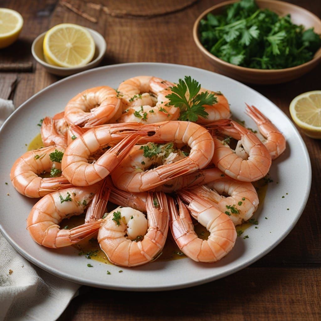 Gambas Al Ajillo: Photorealistic Digital Painting