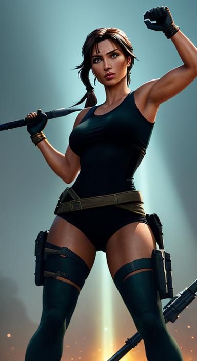 Lara Croft as Tomb Raider in Pixar-Style 3D Animation