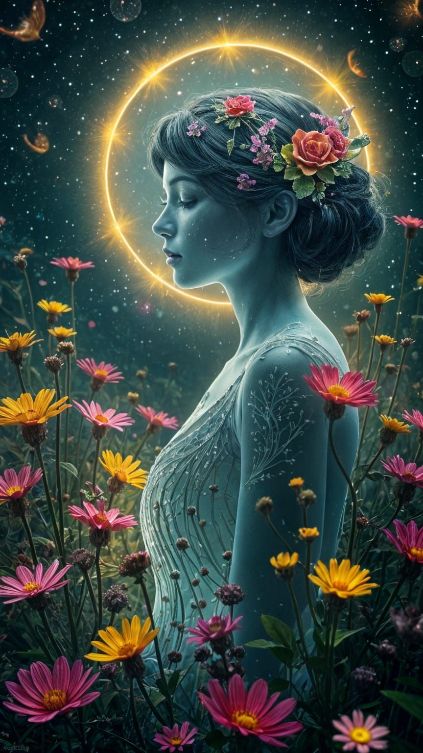 Surreal Glass Fantasy World in Harmony with Nature