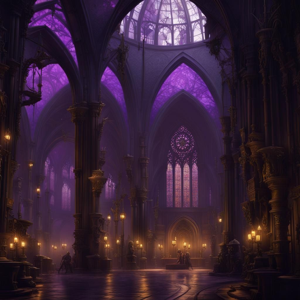 Gothic Metropolis Dark Fantasy Concept Art