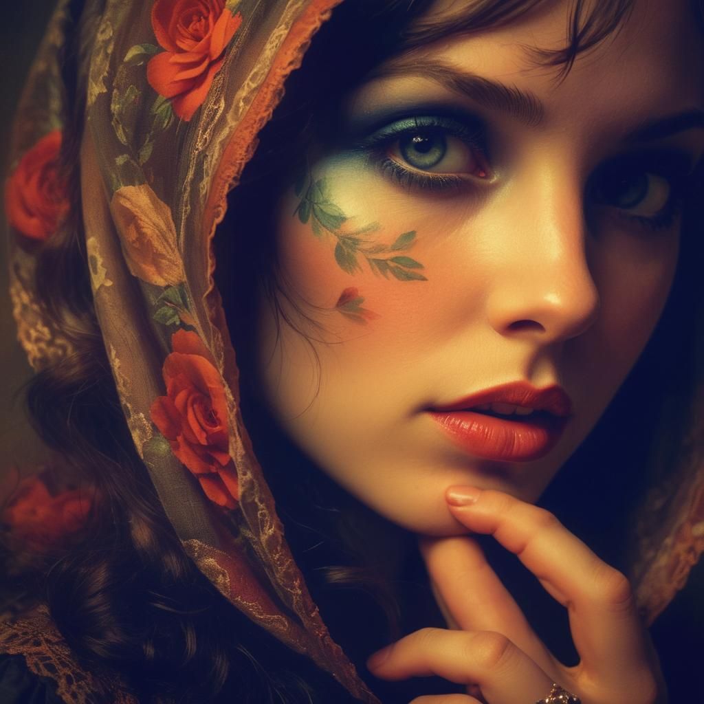 Nostalgic Portrait’s: The Scarlet Rose Enchantress