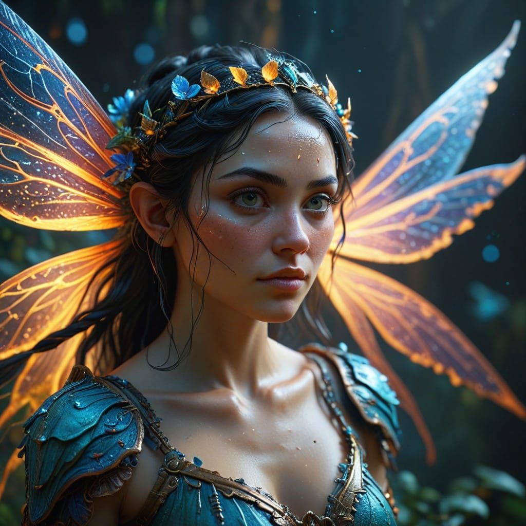 Enchanting Fantasy Fairy Portrait in Photorealistic Style