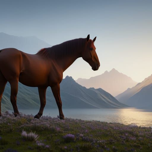 Fantastical Horse in Detailed Matte Painting