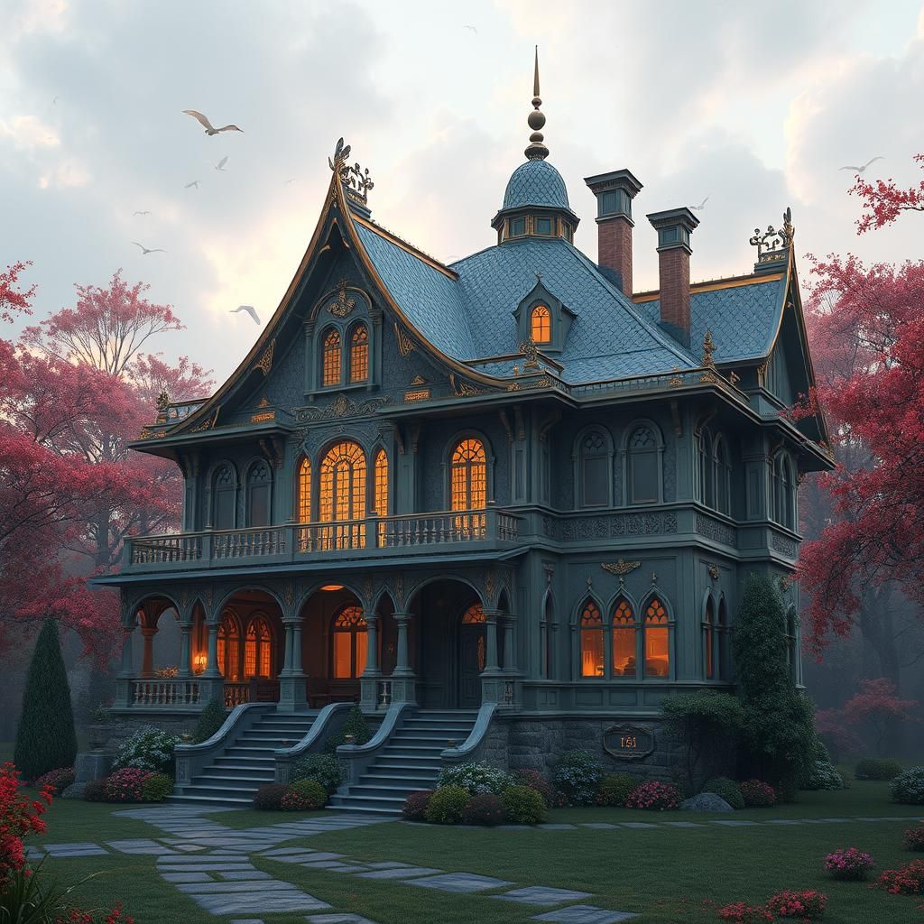 Sci-Fi Royal House: Detailed Fantasy Concept Art