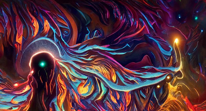 Celestial Cave Flag by Dan Mumford: Holographic Astral Illus...