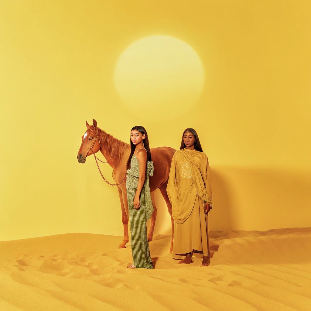 Stunning Witches on a Black Sand Beach in Kimonos