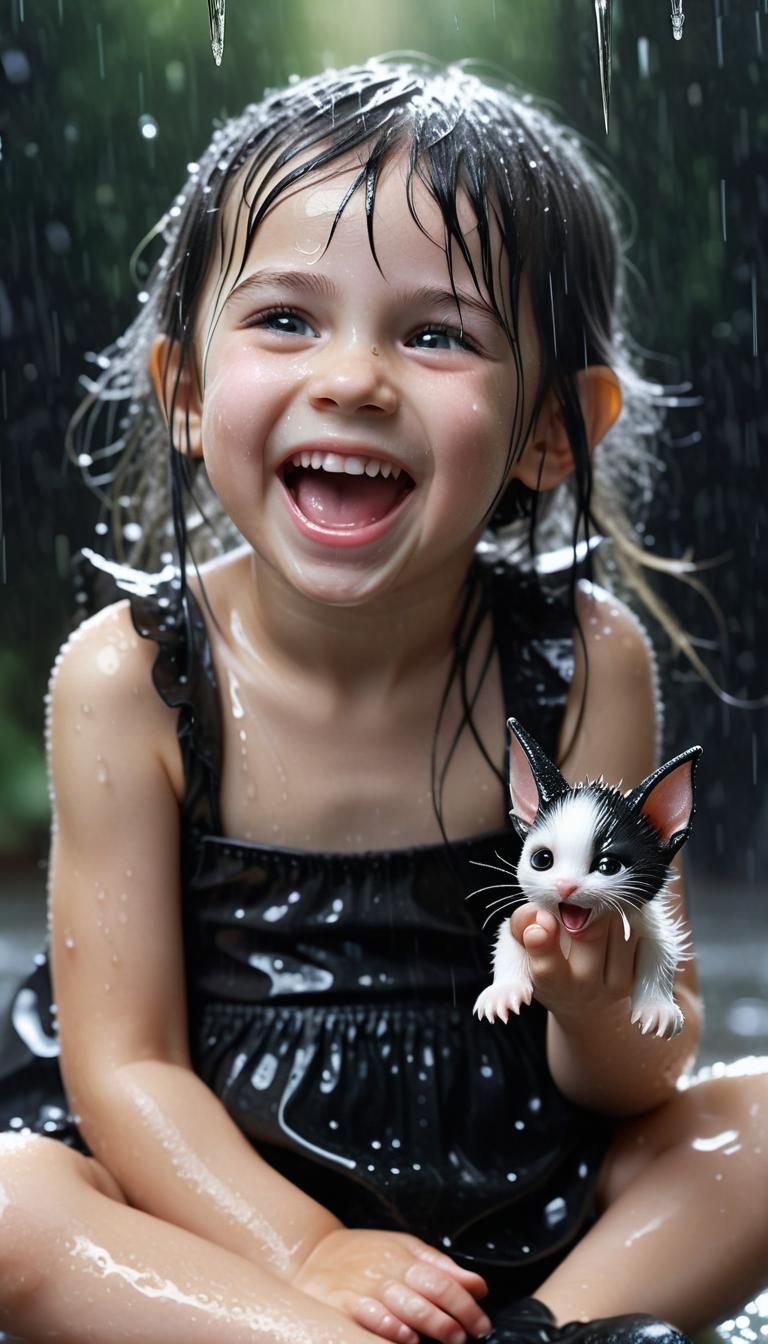 Fairy Child on Finger in Photorealistic Macro