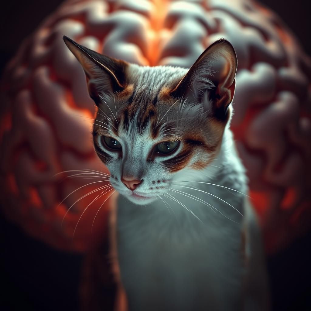 Siamese Cat Enters Brain: Mystical Dreamscape