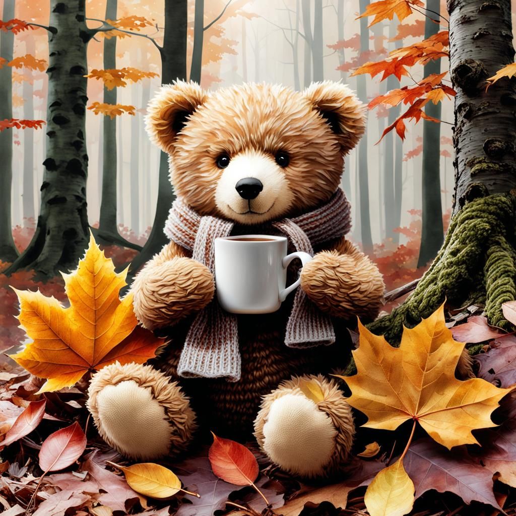 Hot Chocolate on a Chilly Day Bear