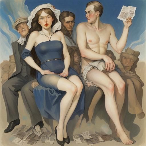 Whimsical Bank Encounter Inspired by Art Masters