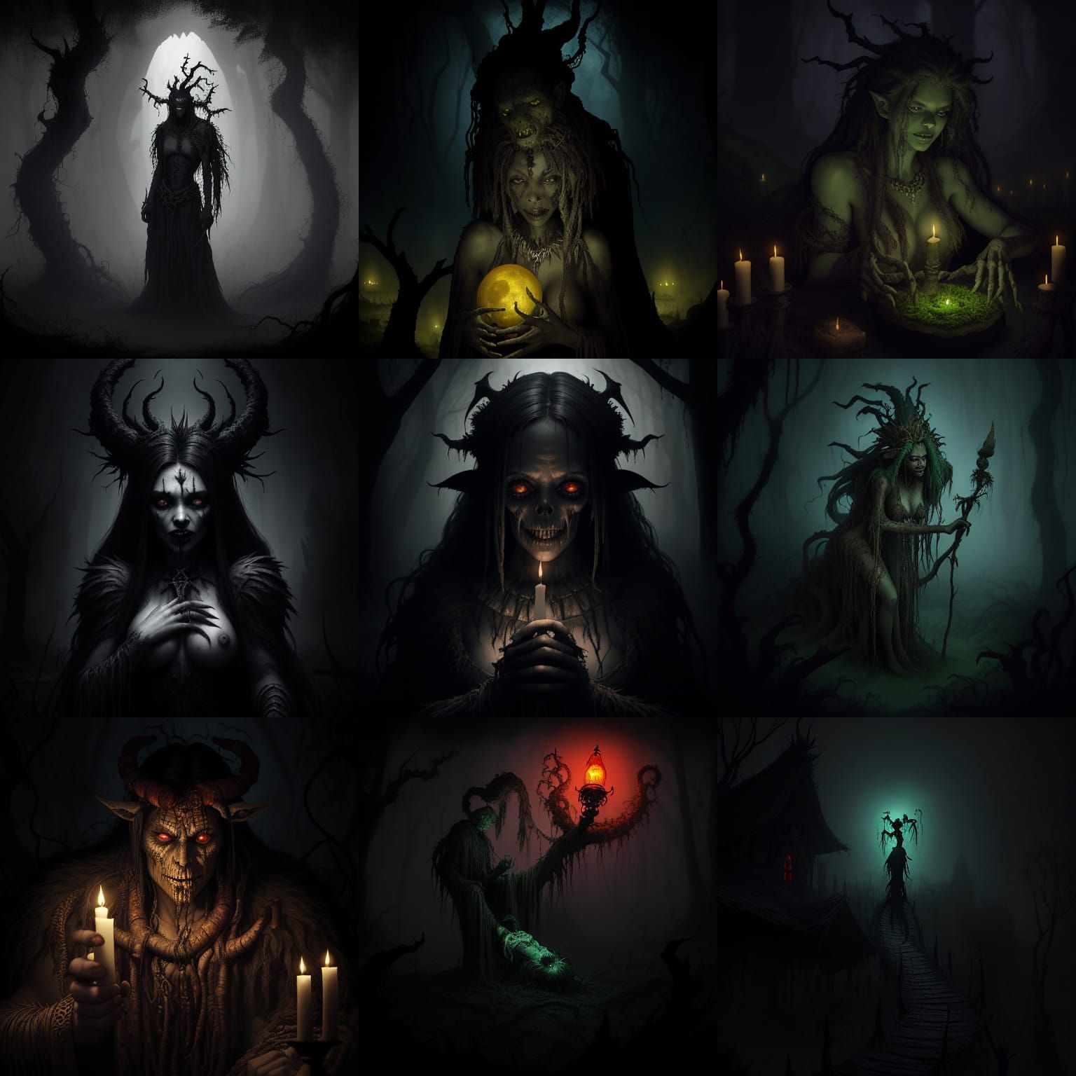 Decaying Tribal Witch Doctor in Dark Fantasy Art