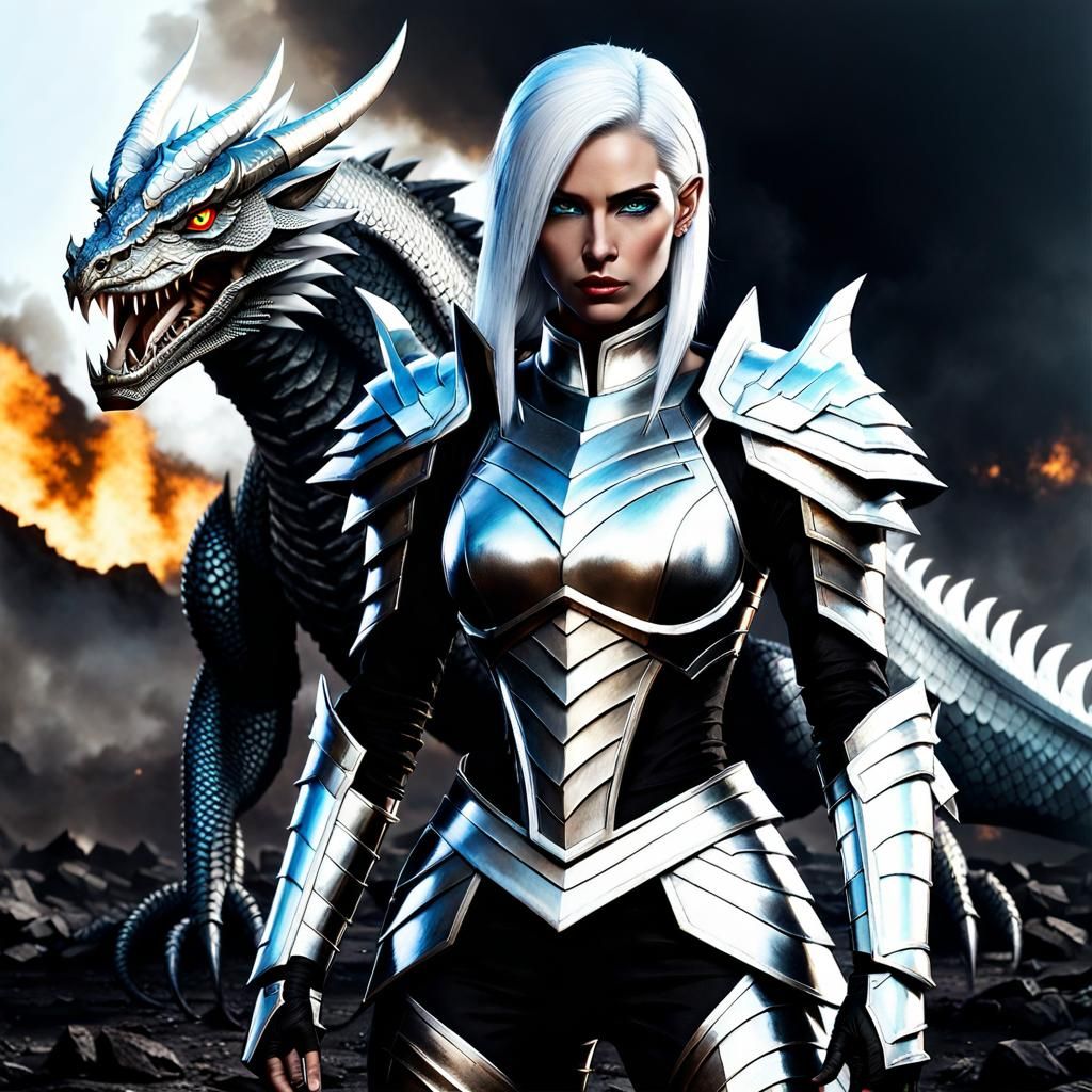 Dragonborn Warrior in Charred Battlefield