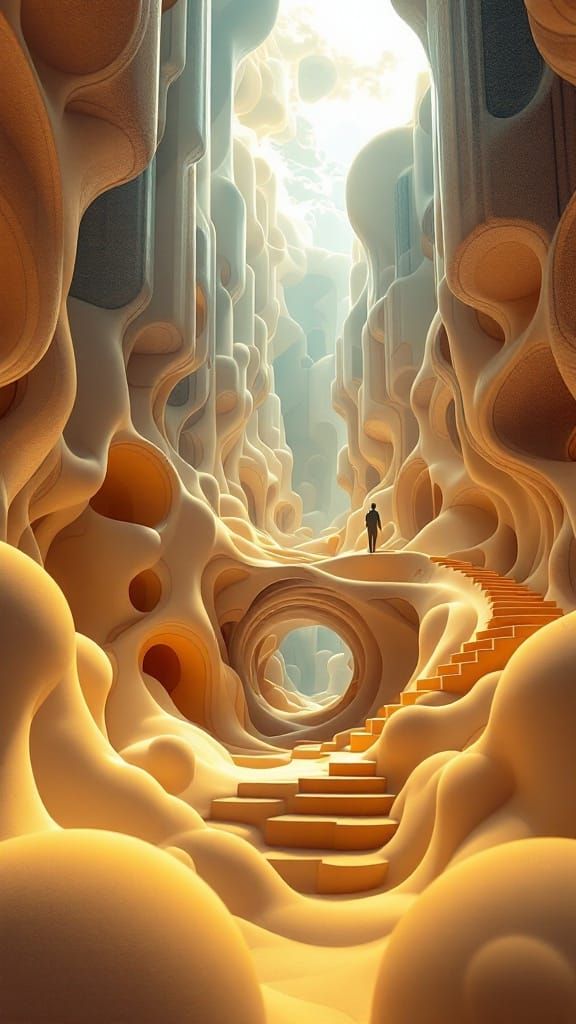 Futuristic Parametric Architecture in Nightspace