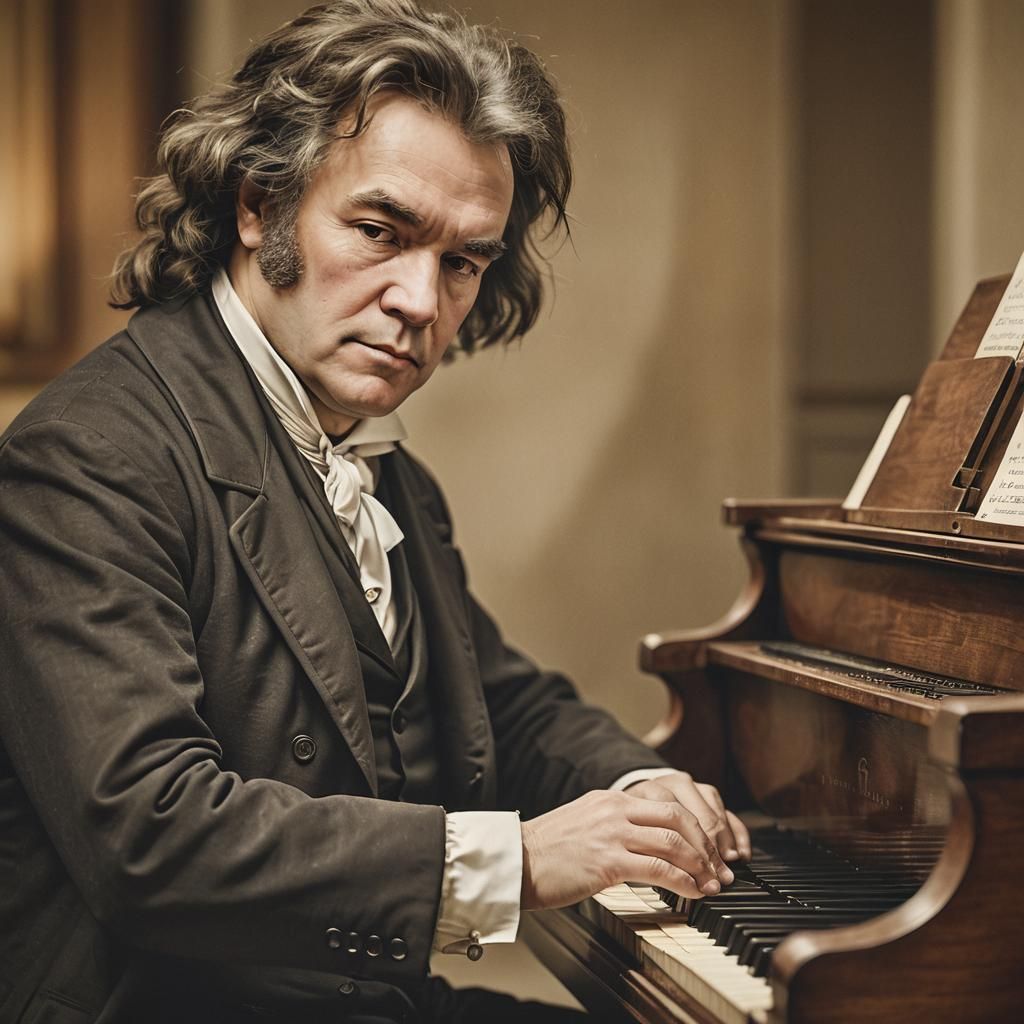 Beethoven at Fortepiano: Romantic Era Photography
