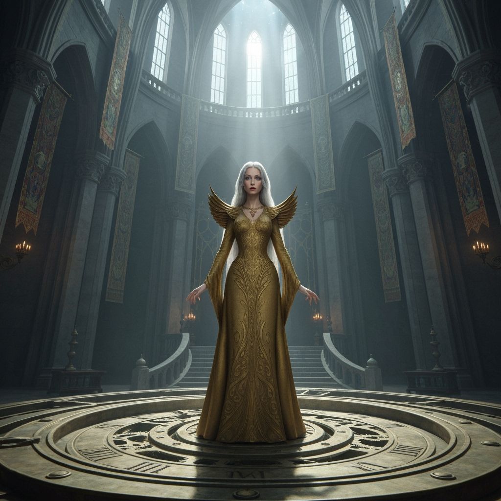 Goddess of Time in Clockwork Castle, Hollywood Epic